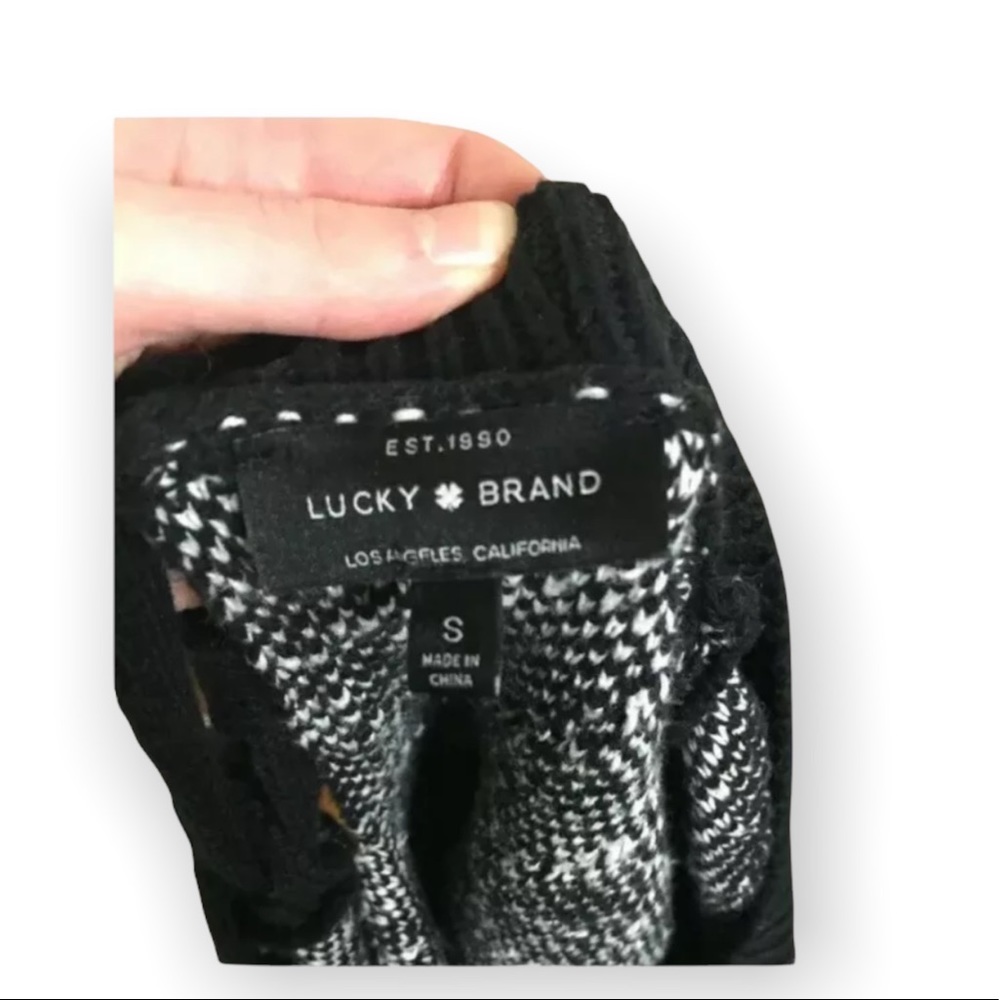 Lucky Brand Women’s Sweater Pullover S black White - Picture 5 of 5